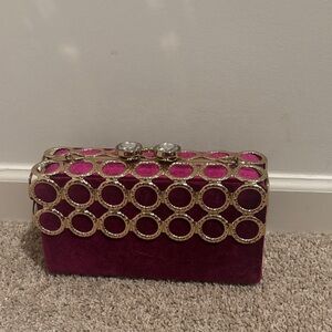 Elegant Gold and Pink Clutch